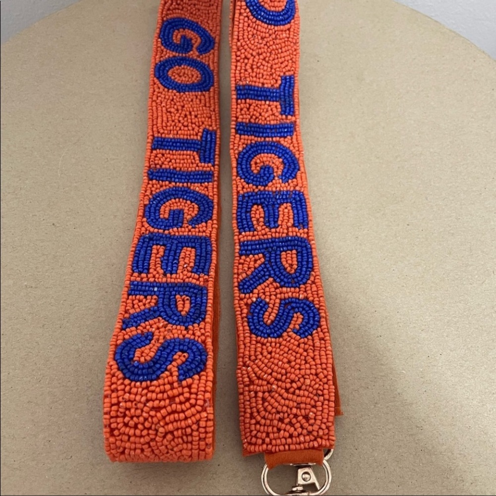 🎉🧡 LAST ONE! Auburn GO TIGERS Beaded Purse Strap - Picture 2 of 2